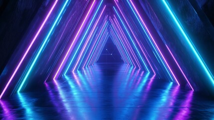 colorful neon background, geometric background with polygonal structure, virtual reality, podium sho