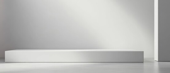 Poster - Abstract background for product presentation. Light on gray plaster wall.