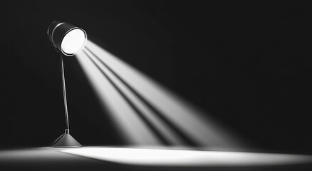Poster - Black room studio with gray gradient spotlight backdrop for displaying your product or artwork.