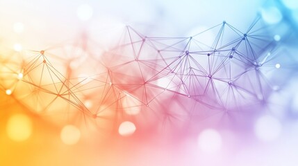 Poster - Concept of global network connection and digital technology with dots and lines.