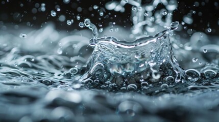 Canvas Print - Water Splash Close-Up