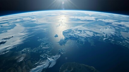 Sticker - Breathtaking view of Earth from space