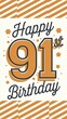 © OVAVO - Happy 91st Birthday Card Design with Stars and Stripes