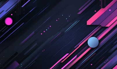 Featuring a geometric panel on a blue purple background