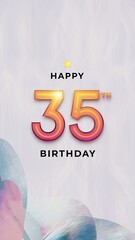 Colorful 35th Birthday Celebration Design