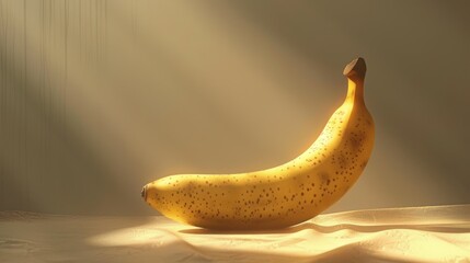 Canvas Print - Ripe Banana in Soft Light.