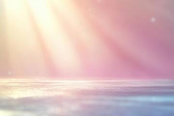 Poster - Background of abstract gradient pink. Empty room with shadows of a window and flowers and palm leaves. The background is blurred.