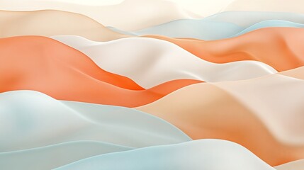 Poster - A subtle abstract background with pastel waves. Gradient colors. Ideal for designing apps or products.