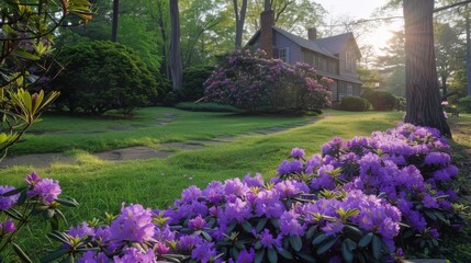 Wall Mural - Serene Spring Countryside Home