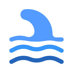 Sticker - sea waves flat icon