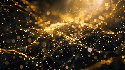 abstract black and gold virtual network design
