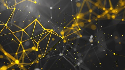 abstract black and gold virtual network design