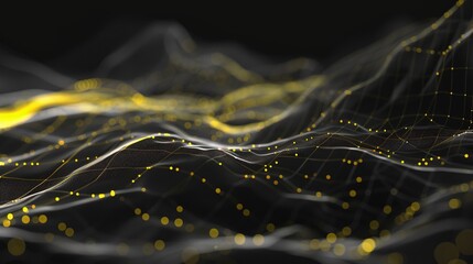abstract black and gold virtual network design