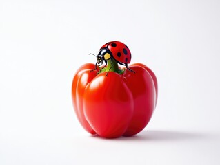 red tomato isolated on white