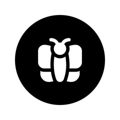 Poster - butterfly glyph circular icon