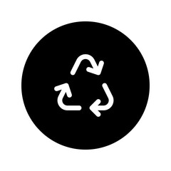 Sticker - recycle glyph circular icon