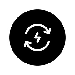 Sticker - renewable energy glyph circular icon