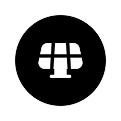 Sticker - solar panel glyph circular icon