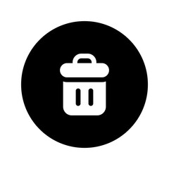 Poster - trash glyph circular icon