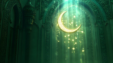 Ramadan Eid Mubarak simple minimalist background. AI generative.