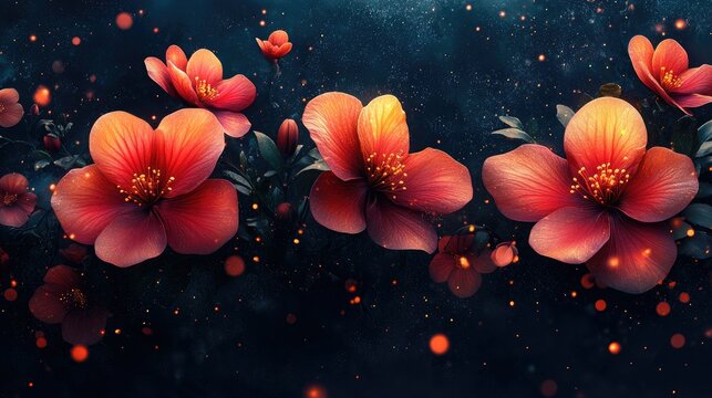 Stylish floral design for business newsletters