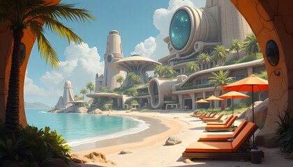 Futuristic Beach Resort