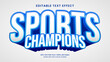 © hiznysyahril - Sports champions 3d ediable text effect