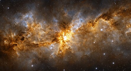 Wall Mural - galactic dust clouds : high-resolution image of dark dust clouds within a galaxy, obscuring stars