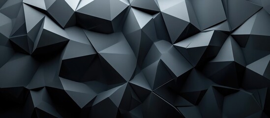 Poster - 3D rendered dark geometric backdrop