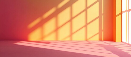 Aufkleber - 3D rendering design of a shadow on a pastel background