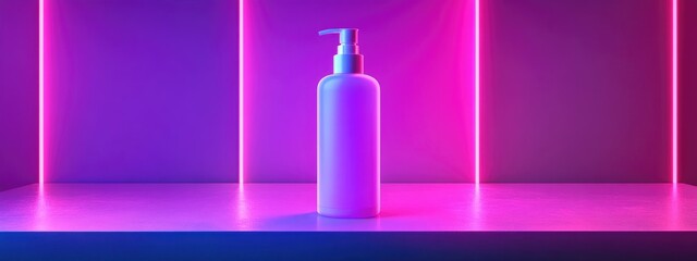 Poster - 3D render of empty skincare cosmetic product packaging for mockup purposes Concept related to beauty soap and spa Moisturizing lotion oil for skin health Elegant and high end design for branding