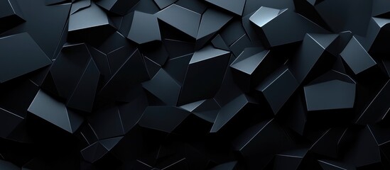 Poster - 3D rendered dark geometric backdrop