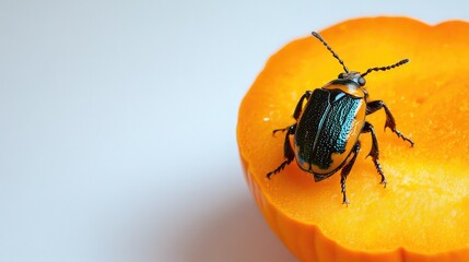 Canvas Print - beetle on the ground