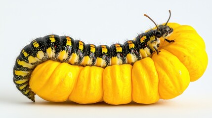 Sticker - caterpillar on a white background