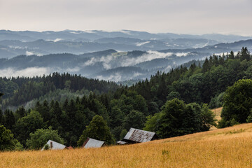 Wall Mural - Landscape of Beskydy mountains, Czech Republic