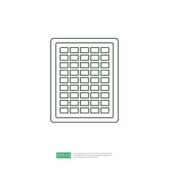 Poster - Spreadsheet outline icon flat illustration. Financial accounting report concept. office things for planning and accounting, analysis, audit, project management, marketing, research vector