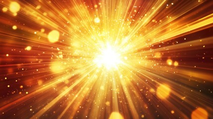 Poster - Abstract background featuring a burst of light with an explosion of radiant beams Graphic illustration