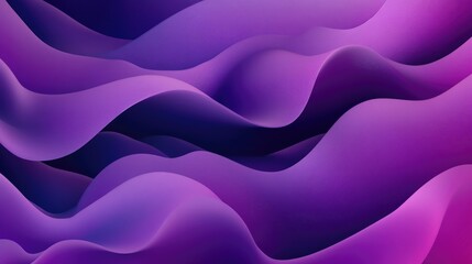 Poster - Abstract background featuring a fluid gradient with vibrant purple waves in a three dimensional design