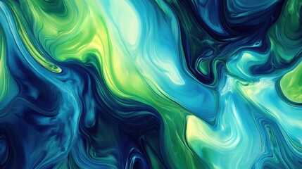 Poster - Abstract background in vibrant shades of blue and green