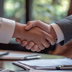 business people shaking hands