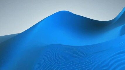 Poster - Exploring the tranquil blue abstract landscape with gentle waves and soothing contours