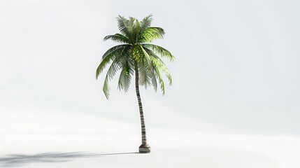 Colorful Palm Tree on a White Background