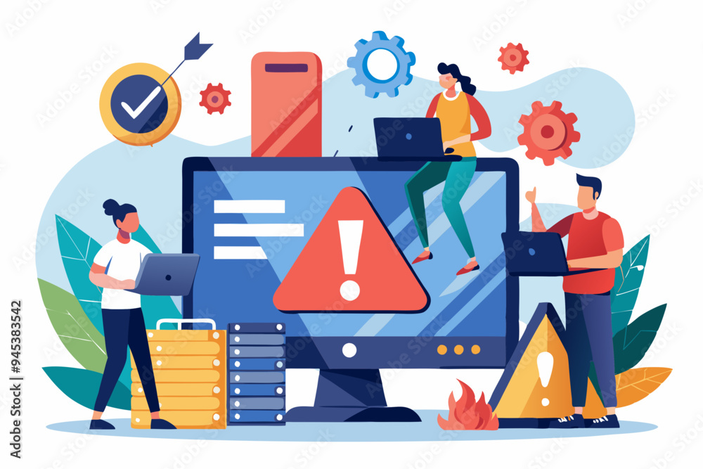 System Outage Background Computer outage, error or failure causing by software update mistake ...