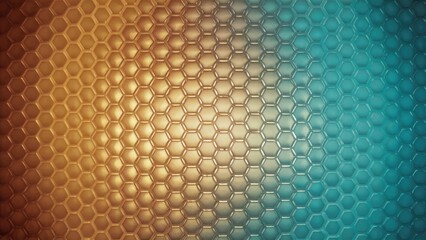 Poster - Repeating hexagonal pattern featuring a gradient honeycomb design