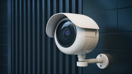 Poster - Round white surveillance camera