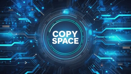 Poster - Sleek Tech-Inspired Background with Ample Copy Space (3D Illustration)