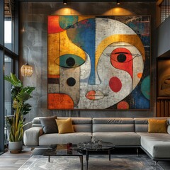 Wall Mural - Abstract Portrait in Modern Interior