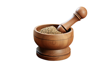 Wall Mural - high-resolution wooden pestle isolated on transparent background for culinary preparation and kitchen tool design projects featuring traditional cooking essentials and rustic kitchenware elements