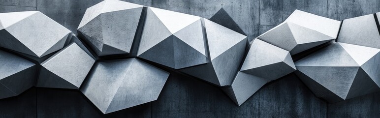 Poster - 3D rendering of a wall featuring black and white tone effects suitable for background use
