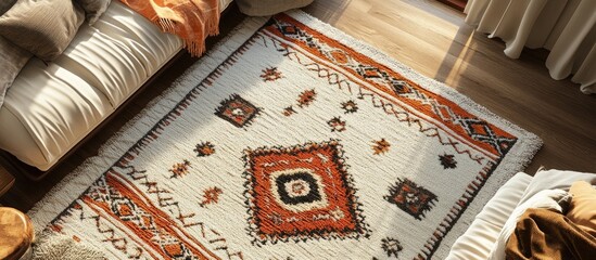 Poster - 3D rendering of a Berber rug design